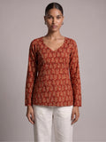 Nasreen Full Sleeve Structured Kurti Top