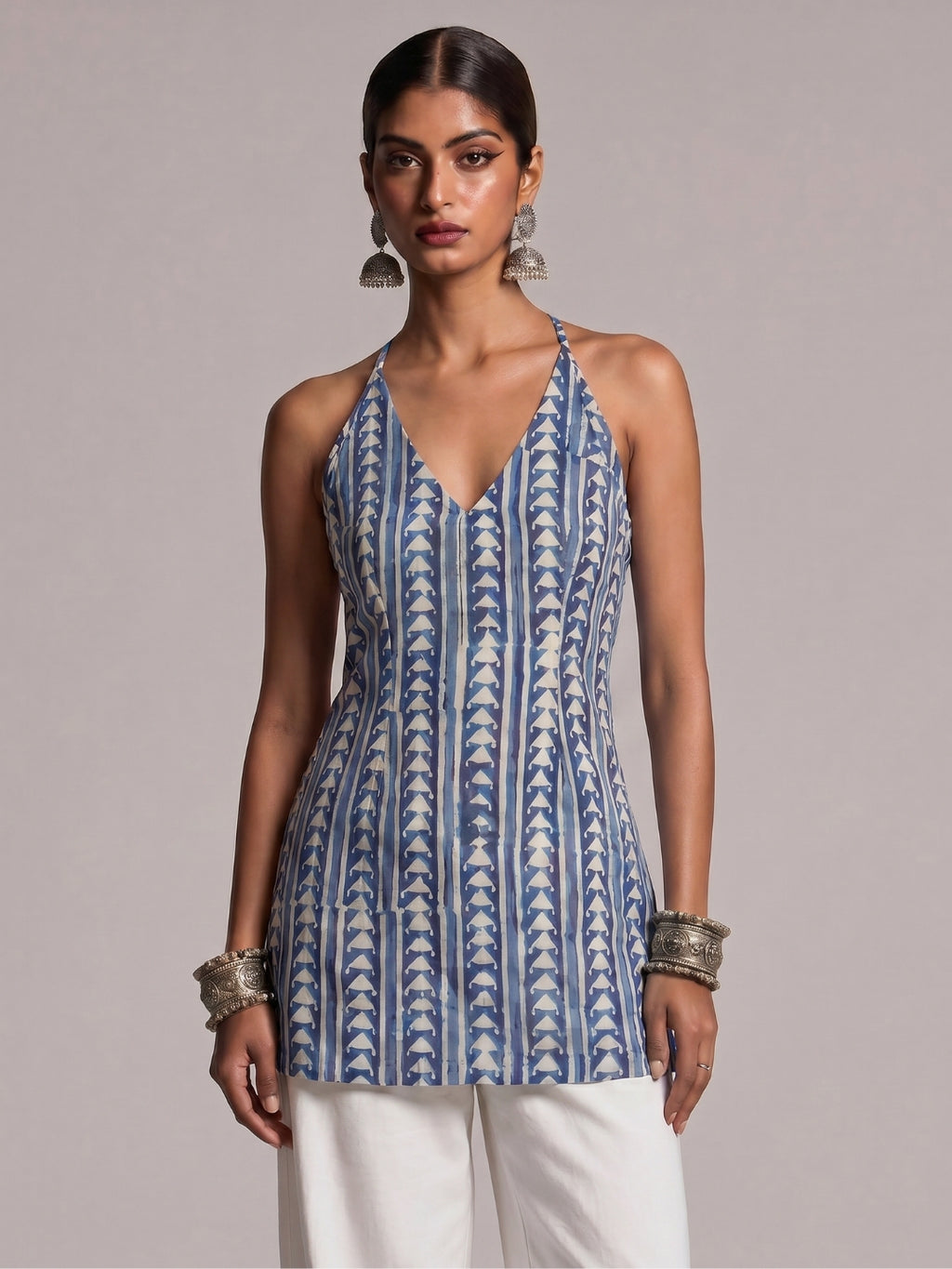 Dabu Halter Corset Kurti Top