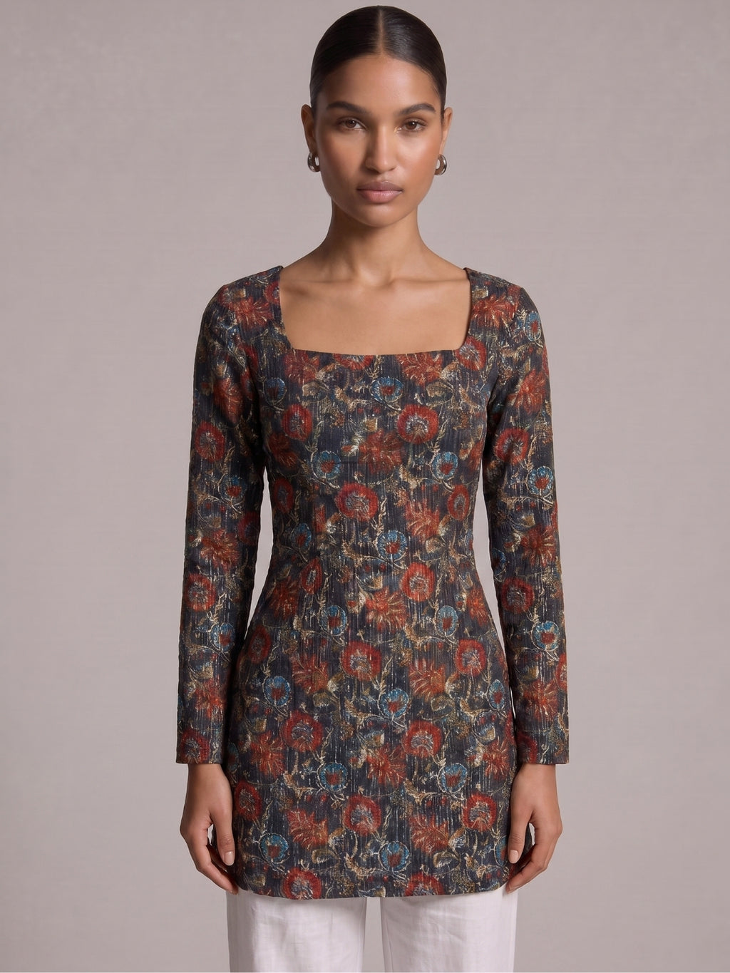 Radhika Sleeved Corset Kurti Top
