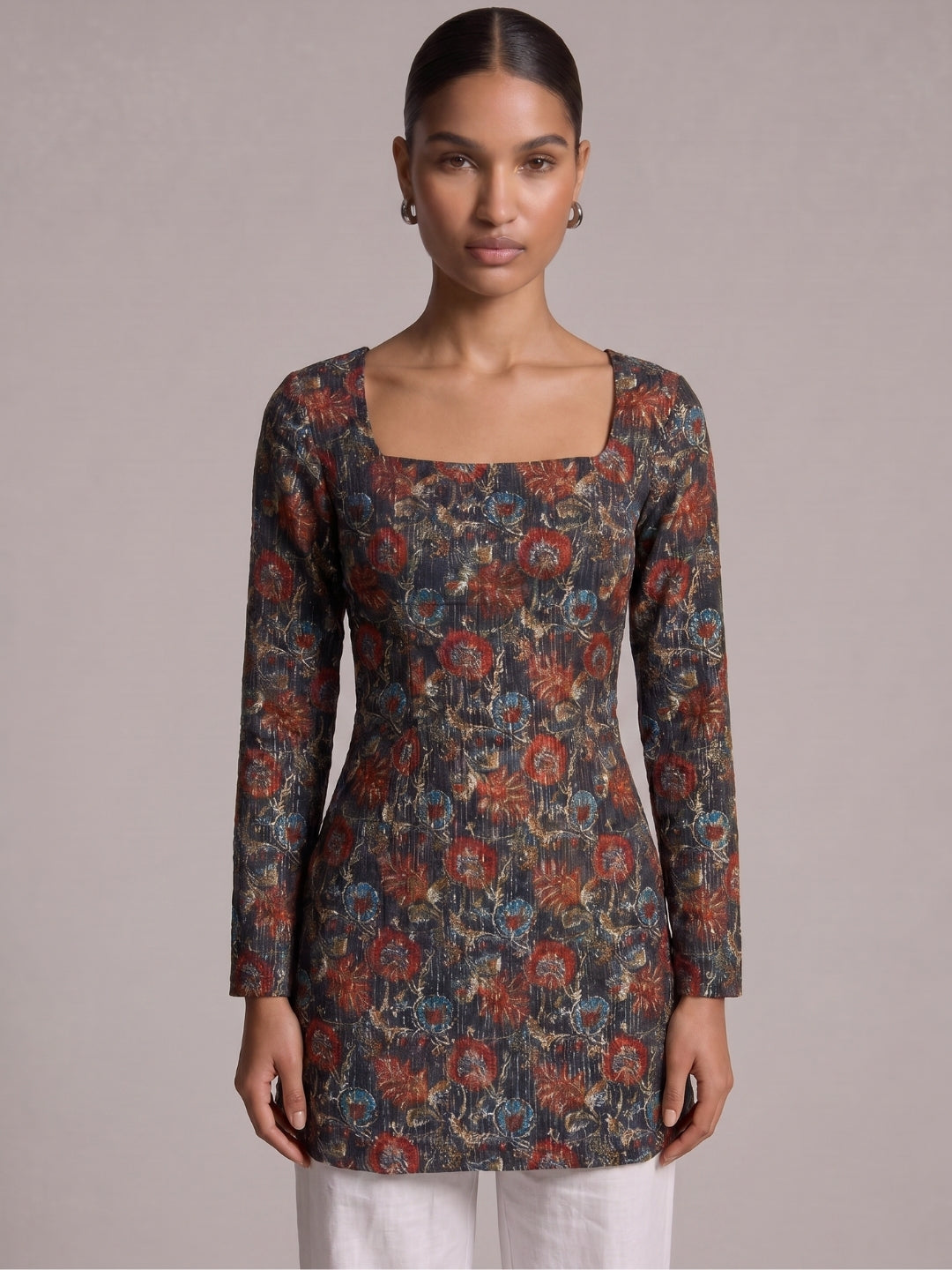 Radhika Sleeved Corset Kurti Top