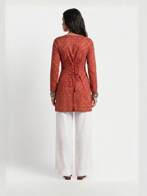 Ishara Sleeved Corset Kurti Top