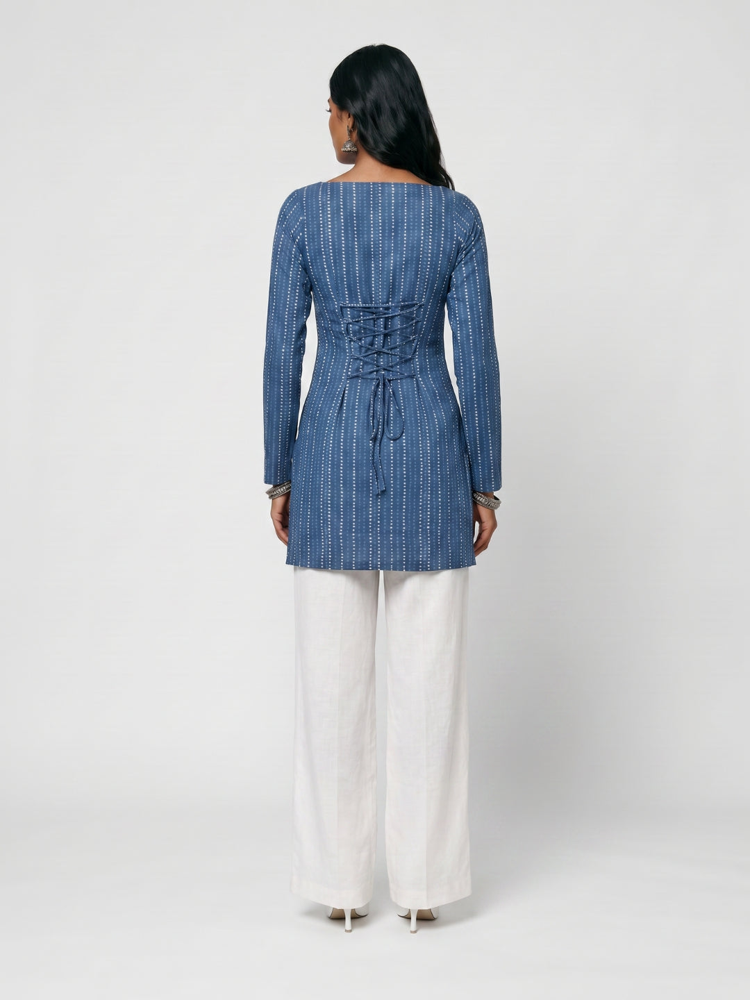 Ishita Sleeved Corset Kurti Top
