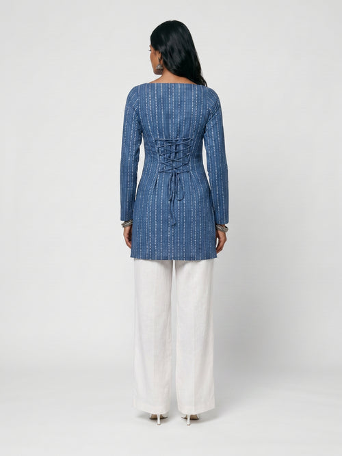 Ishita Sleeved Corset Kurti Top