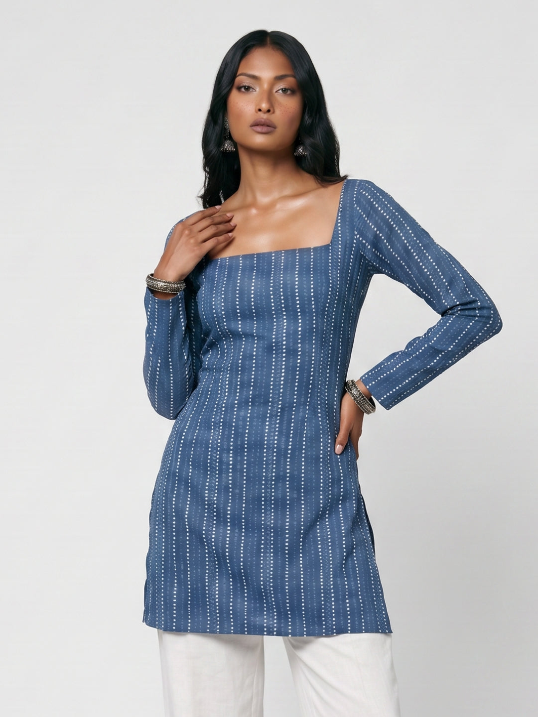 Ishita Sleeved Corset Kurti Top