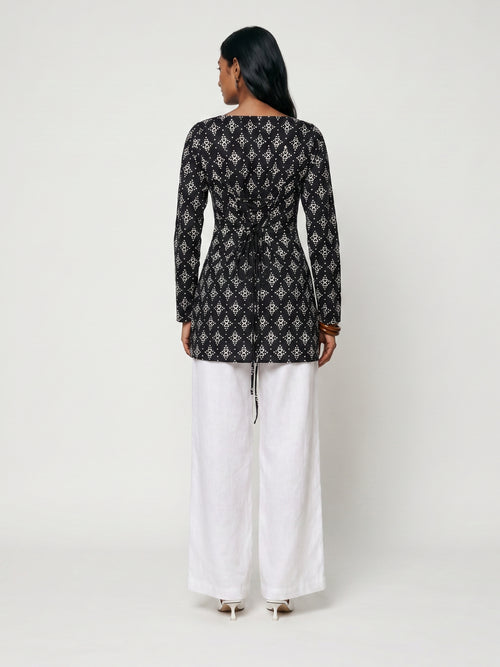 Anvi Sleeved Corset Kurti Top