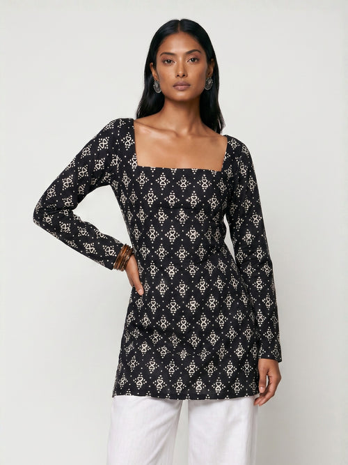 Anvi Sleeved Corset Kurti Top