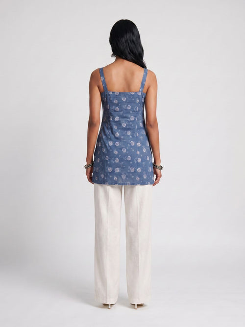 Khushi Wide Shoulder Strap Structured Kurti Top