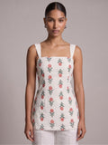 Miraya Wide Shoulder Strap Structured Kurti Top