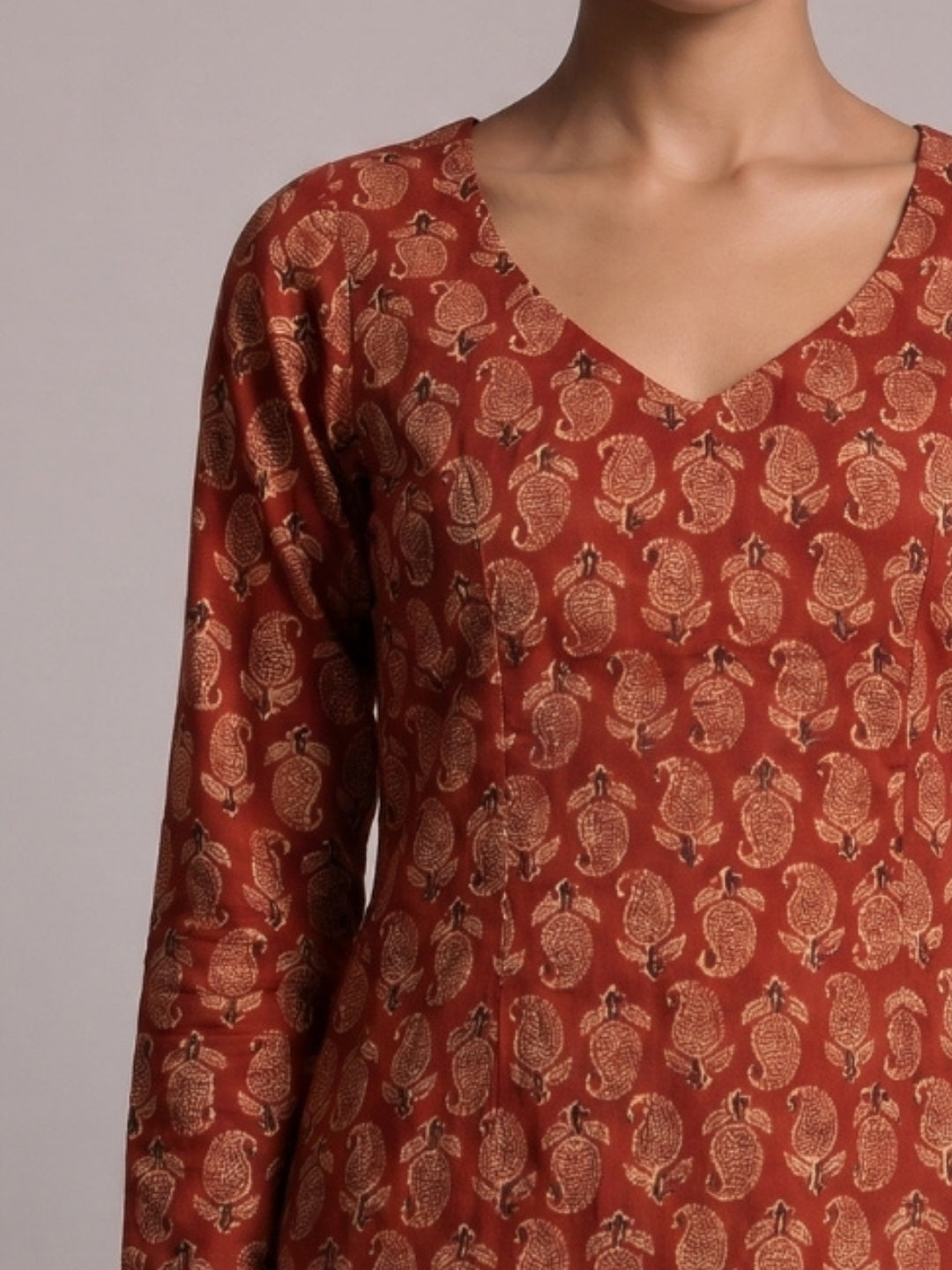 Nasreen Full Sleeve Structured Kurti Top