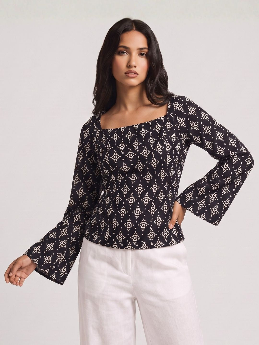 Amayra Open Back Corset Kurti Top