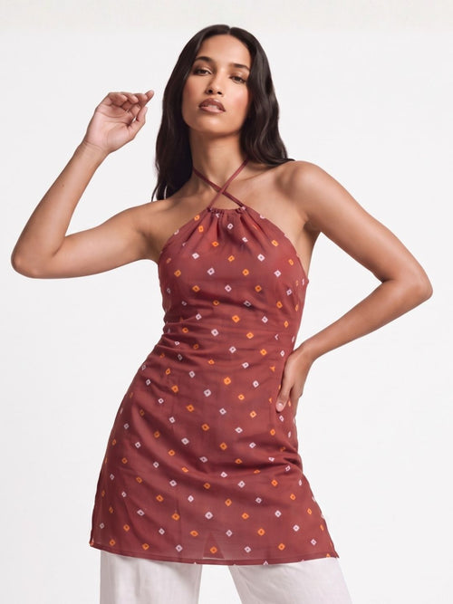 Sahar Halter Kurti Top