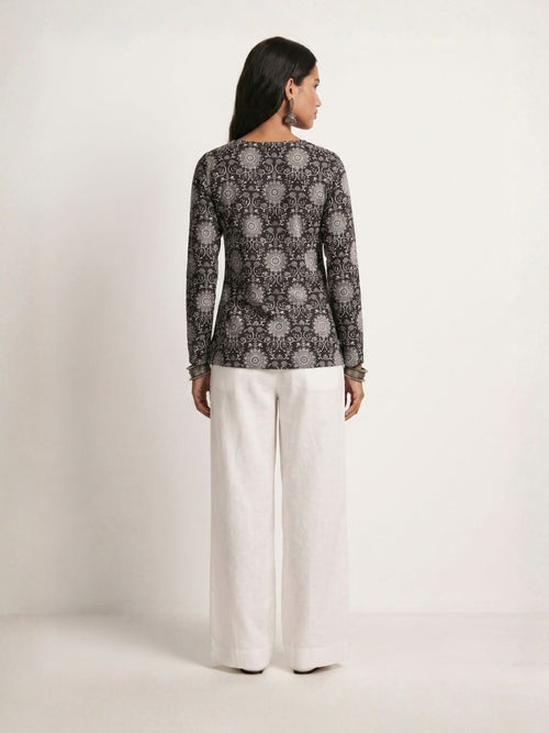 Noor Sleeved Modest Structured Kurti Top