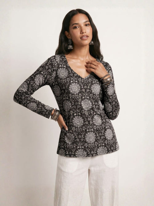 Noor Sleeved Modest Structured Kurti Top