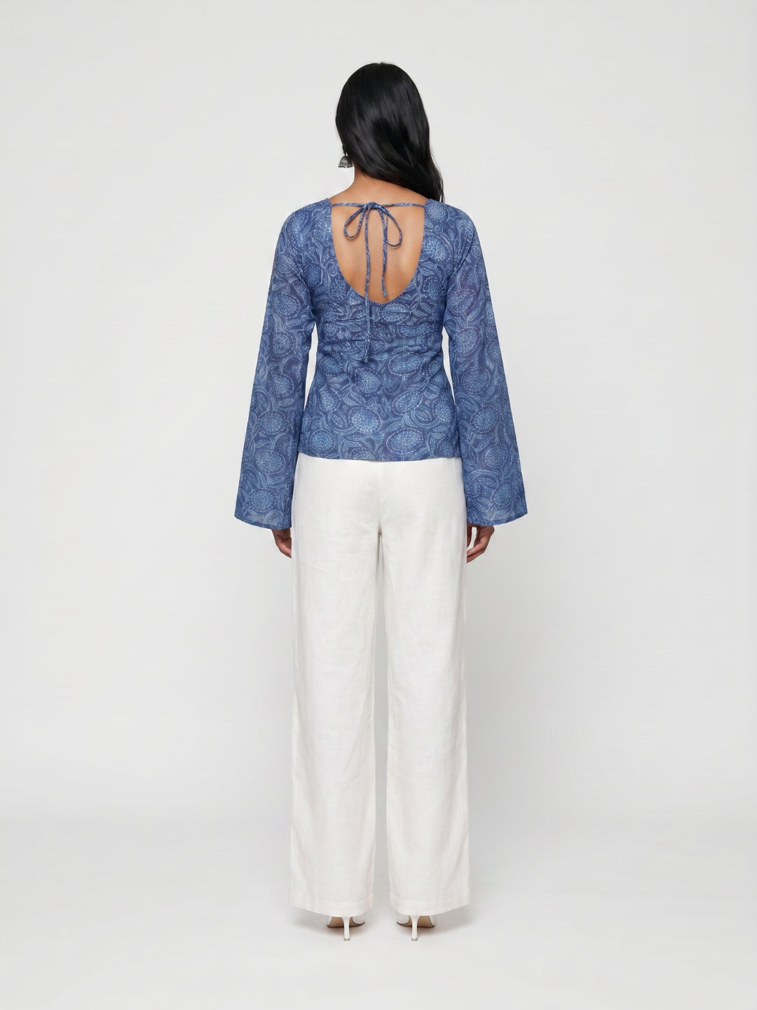 Riwaya Bell Sleeved Structured Top