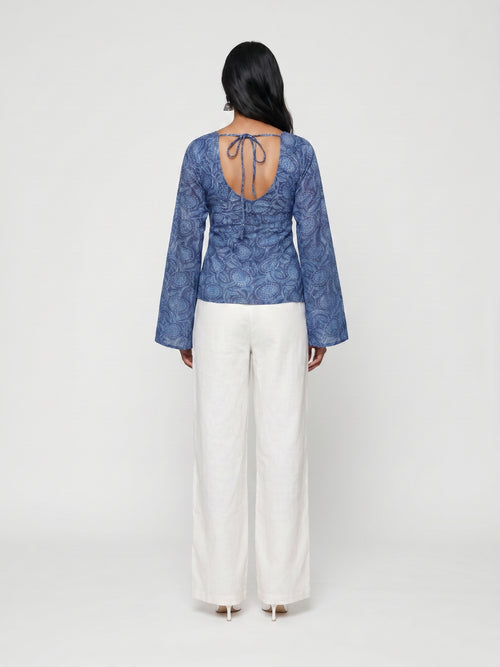 Riwaya Bell Sleeved Structured Top