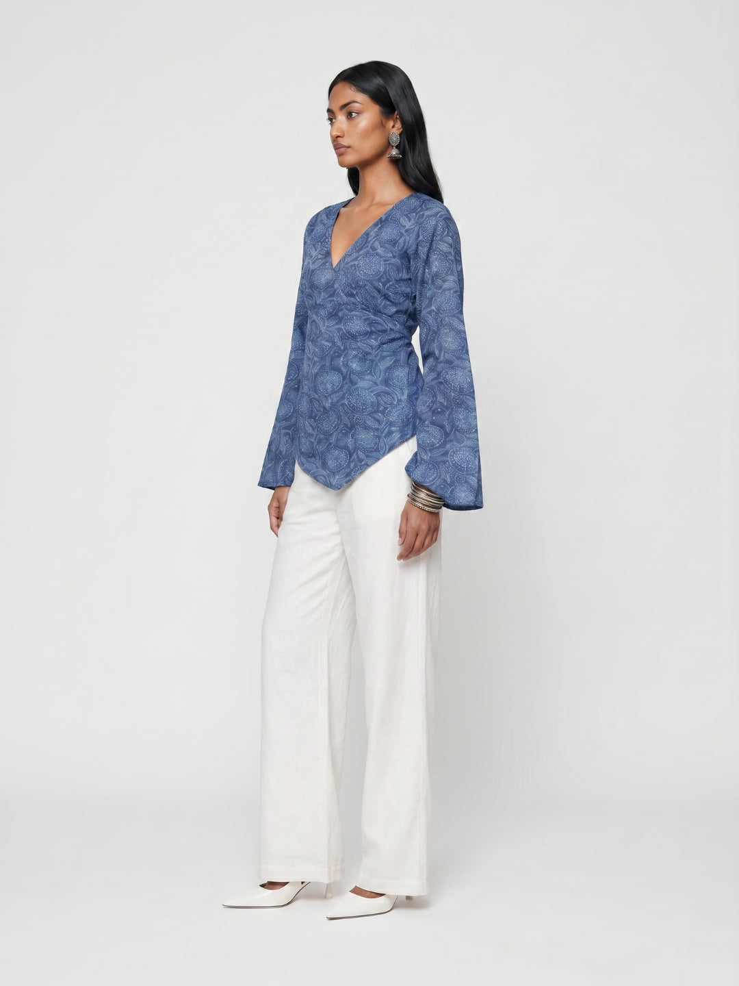 Riwaya Bell Sleeved Structured Top