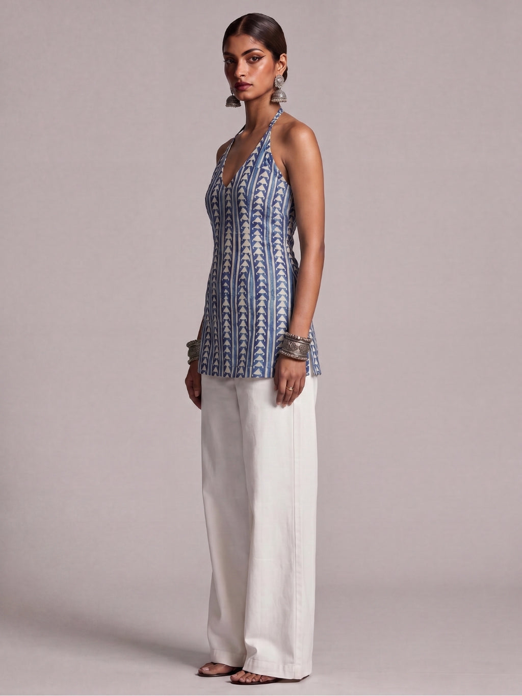 Dabu Halter Corset Kurti Top