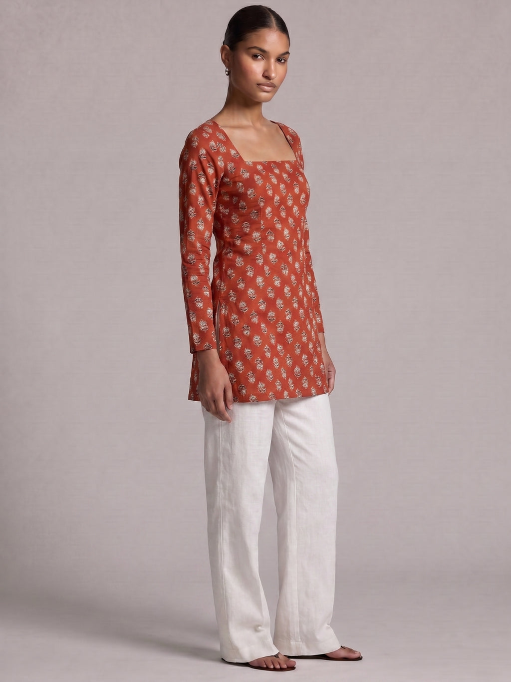 Jashn Full Sleeve Structured Kurti Top