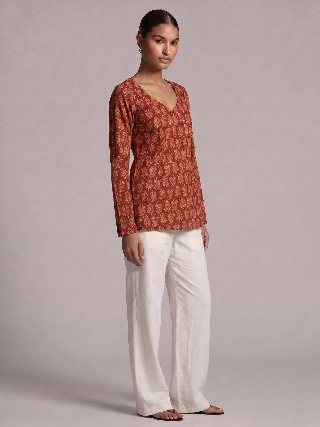 Nasreen Full Sleeve Structured Kurti Top – NISHORAMA GLOBAL