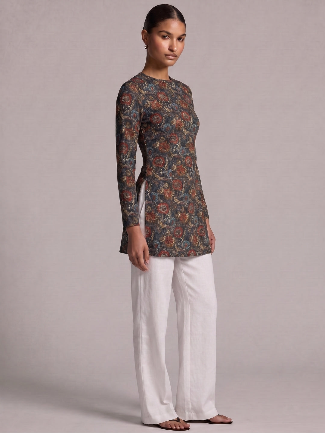Radhika Sleeved Corset Kurti Top