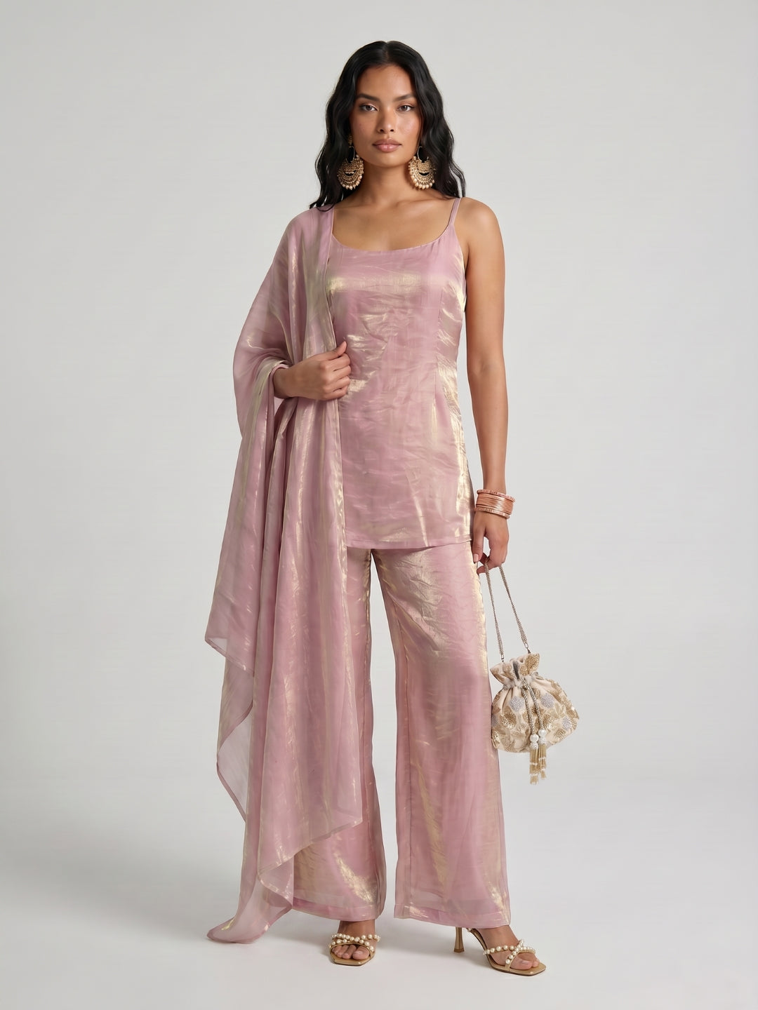 Sonia Pink Fendi Pant & Dupatta