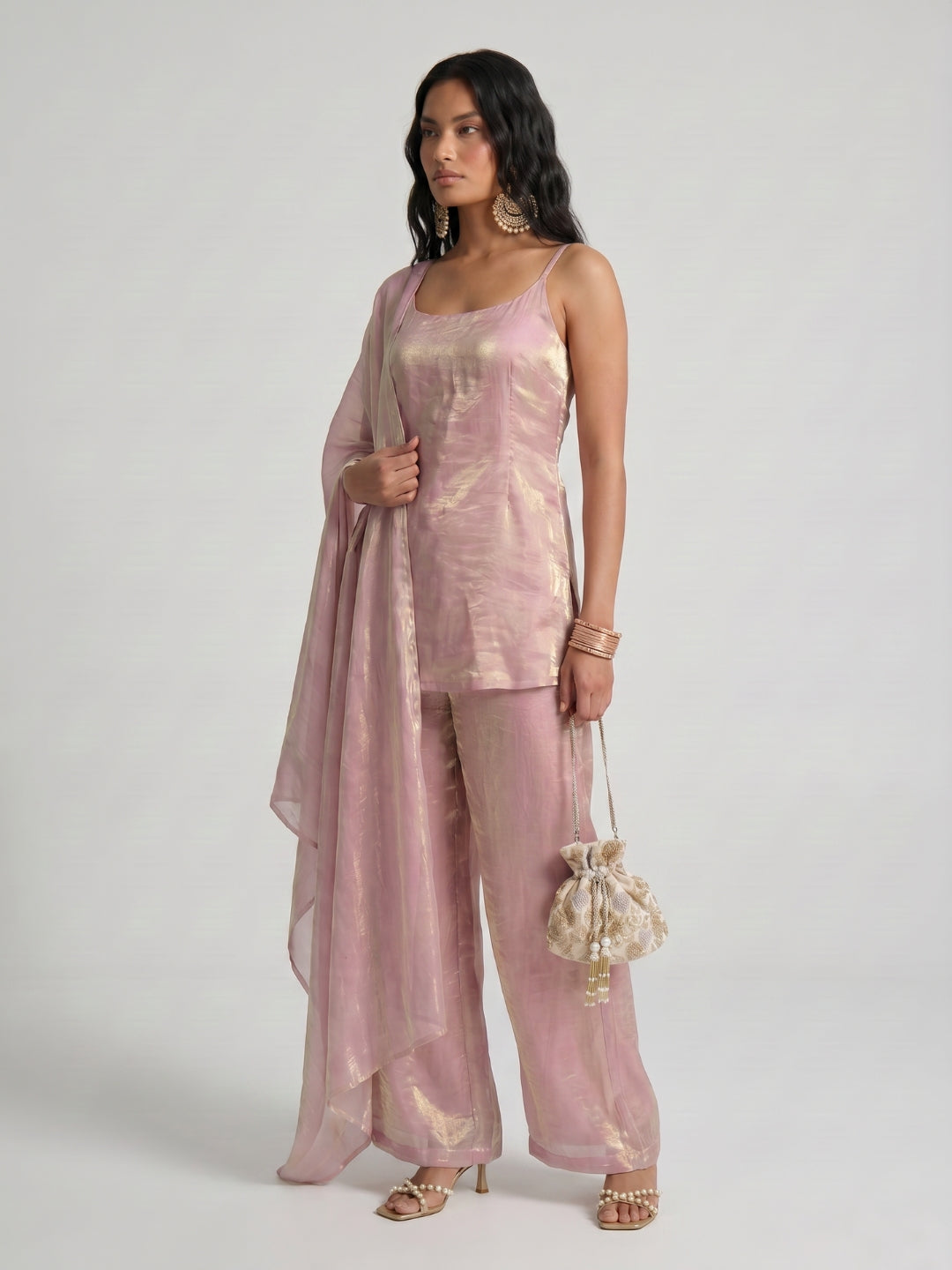 Sonia Pink Fendi Pant & Dupatta