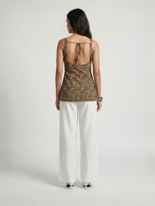 Zeel Open-Back Kurti Top